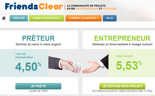 FriendsClear, site de crédits entre amis FriendsClear, site de crédits entre amis