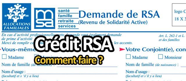 Crédit RSA : prêt pour bénéficiaire RSA et minima sociaux